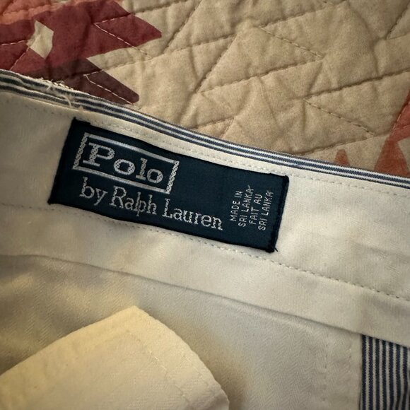 Polo Chino Navy Micro Stripe Slim Fit Trouser - Picture 2 of 4